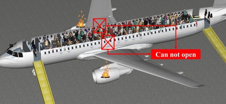 What's the best cabin layout for aircraft evacuation?