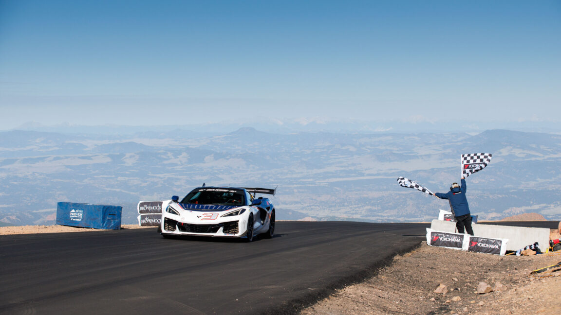 1,250 hp hybrid Corvette shatters the Pikes Peak production record